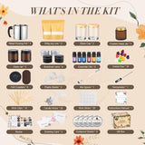 FEILOONG Candle Making Kit for Adults Beginners, Complete Candle Making Supplies Include Soy Wax, Candle Jars, Scents, Wicks & More, DIY Starter Candle Making Full Set, Arts Crafts Kit FEILOONG