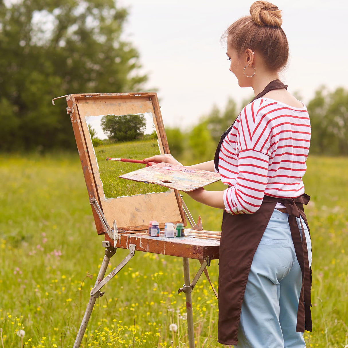 50 Sheets Watercolor Paper 4 x 6inch, 300 GSM Deckled Edge Paper Rough/Textured Handmade Paper Cotton Paper for Watercolors, Wedding Invitations, Cards, Crafts Prudiut