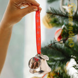 Framendino, 2 Pack Sublimation Bells Christmas with Angel Wings Ornaments for Christmas Tree Decoration 2 Sizes Framendino