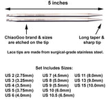 ChiaoGoo Twist Red Lace 5-Inch Complete 7500-C Interchangeable Circular Knitting Needle Set, Sizes US 2, 3, 4, 5, 6, 7, 8, 9, 10, 10.5, 11, 13, 15 with 6 Cords with Project Bag ChiaoGoo
