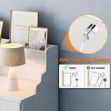 Yeyawomy 9 Drawers Dresser with LED Light, Dresser for Bedroom with Power Outlet, Modern Chest of Drawers, Storage Dresser with Open Storage Space, Dressers & Chests of Drawers for Closet (White) Yeyawomy