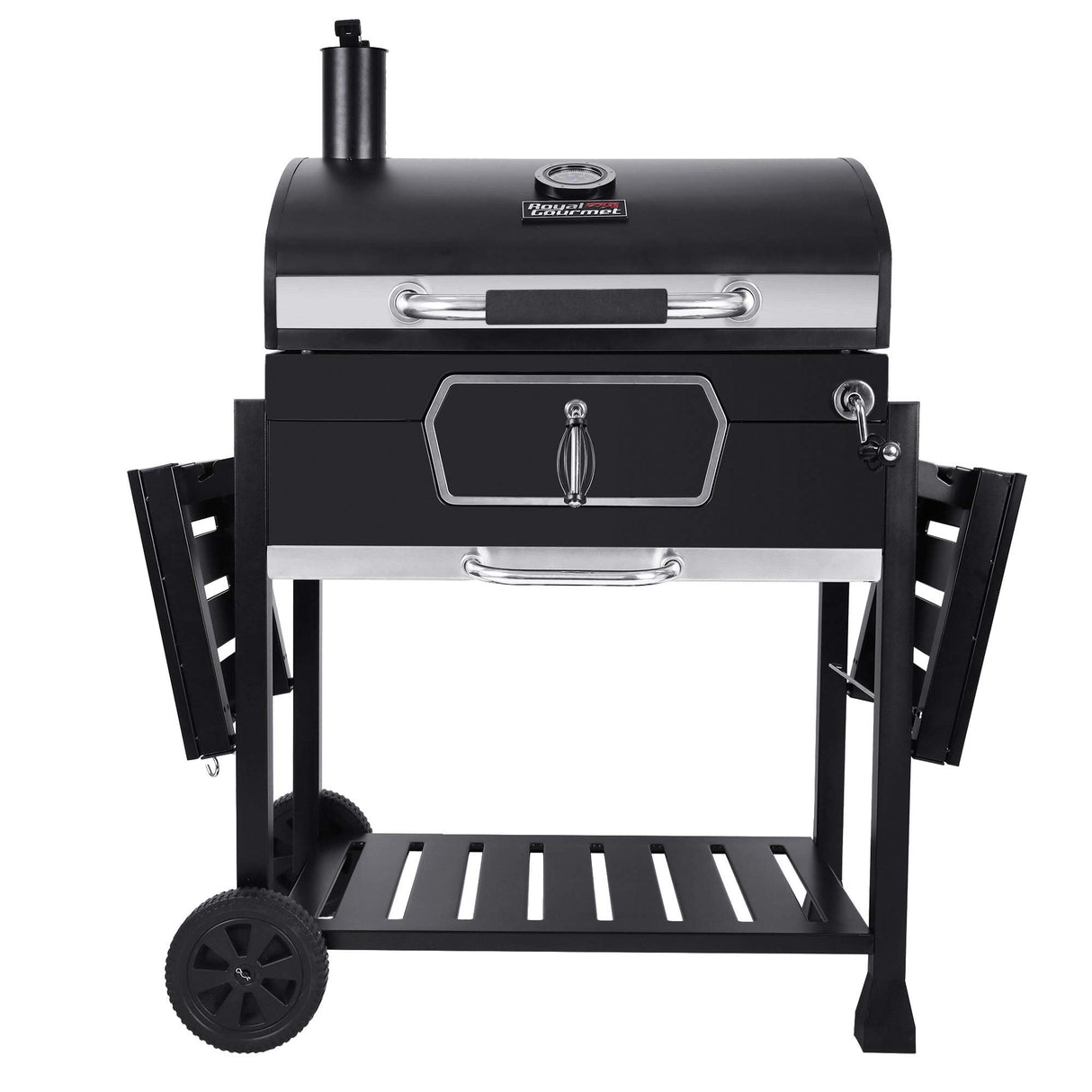 Royal Gourmet CD2030AN 30-Inch Charcoal Grill, Deluxe BBQ Smoker Picnic Camping Patio Backyard Cooking, Black, Large Royal Gourmet