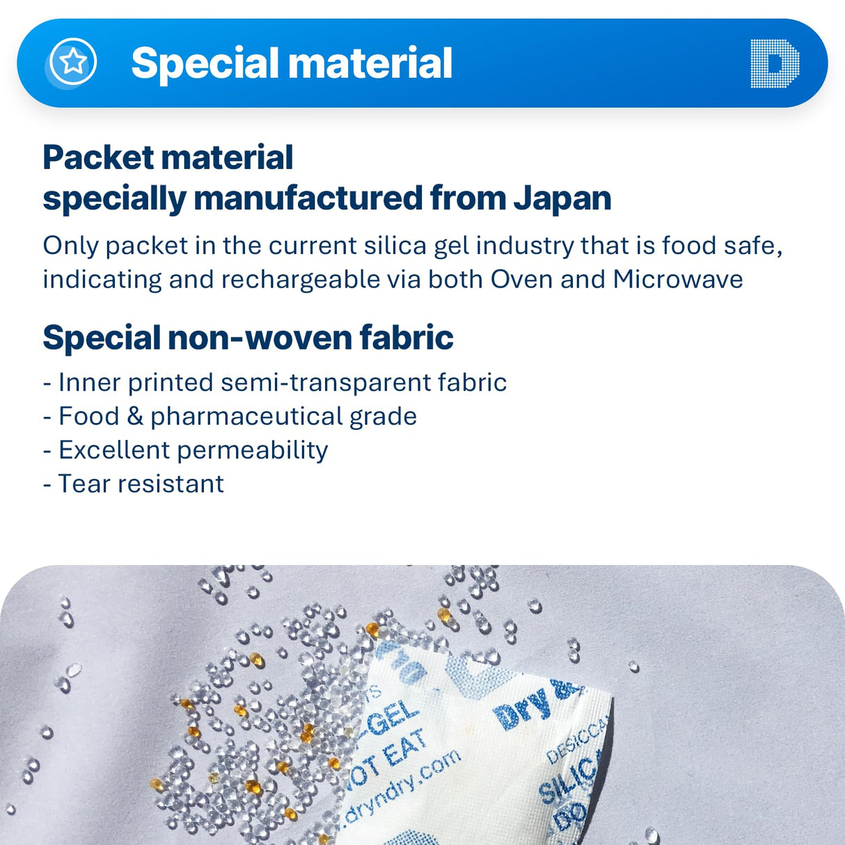 Dry & Dry 20 Gram [14 Packets] Orange Indicating Silica Gel Packets Desiccants - Food Safe Silica Packs, Silica Gel, Silica Packets, Desiccant Packs for Food Storage Dry & Dry