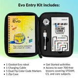 Ozobot Evo Entry Kit: Interactive Coding Robot, Kids Ages 5+, Includes Color Code Markers, Charging Cable, Zip Case, Access to 700+ STEM Lessons - Educators & Parents, No Coding Experience Required Ozobot