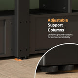 Lamtor TV-Stand with Mount 75 inch - LED TV Stand with Power Outlet & Drawers, Modern Entertainment Center with Mount for Living Room, Bedroom, Black Lamtor