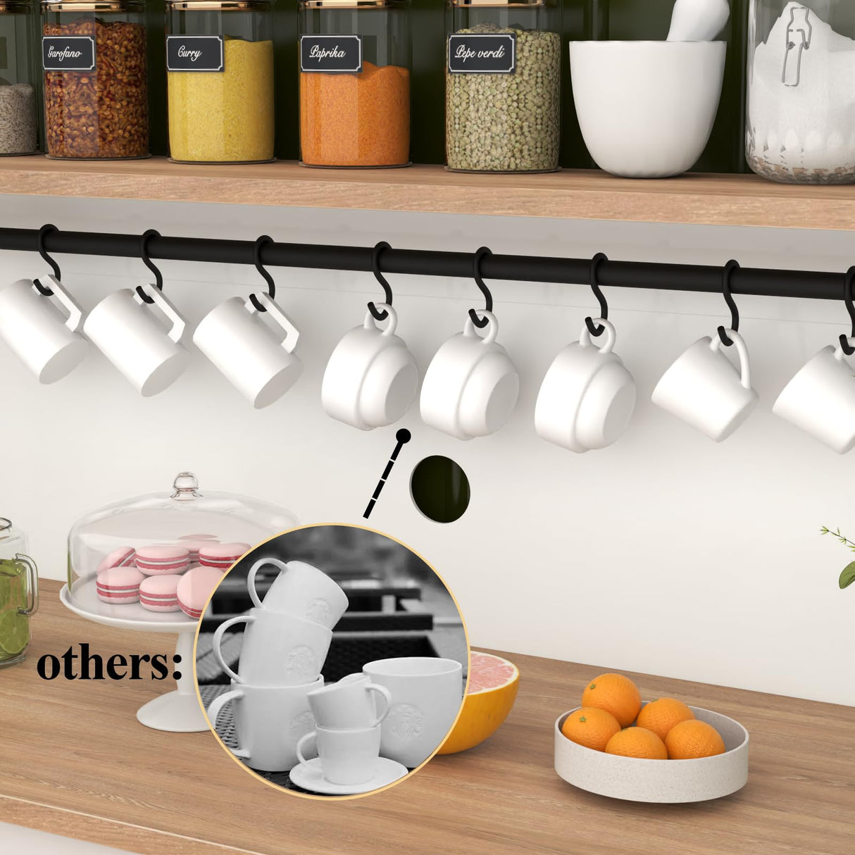 Gyfimoie Sideboard Buffet Cabinet with 2 Drawers, Farmhouse Kitchen Pantry with Adjustable Shelves, Coffee Bar Cupboard Cabinet with 3 Doors for Kitchen, Dining Room (White) Gyfimoie