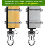 SELEWARE Punching Bag Hanger with Bearings Heavy Bag Beam Mount Hardware 360° Rotation Boxing Bag Hanger I Beam Heavy Bag Hanger Beam Mount Hooks with Carabiner for Hanging Heavy Punching Bag Sandbag SELEWARE