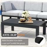 Vakollia 11 Pieces Aluminum Patio Furniture Set with Coffee Table, Metal Outdoor Conversation Sofa Set witVah Seating Cushions Vakollia