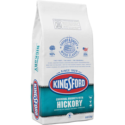 Kingsford Original Charcoal Briquettes with Hickory, BBQ Charcoal for Grilling - 16 Pounds