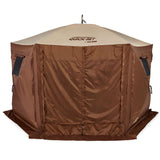 CLAM Pop Up Screen Tent, Outdoor Camping Gazebo Canopy, Pavilion, 12.5', Brown CLAM