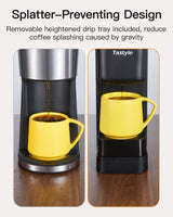 Tastyle Single Serve Hot & Iced Coffee Maker with Strong Brew, 40oz Removable Reservoir, 6 Brew Sizes, Compatible with K Cup and Grounds, Compact for Home, Office, RV and Dorm, Black (2.0 Version) Tastyle