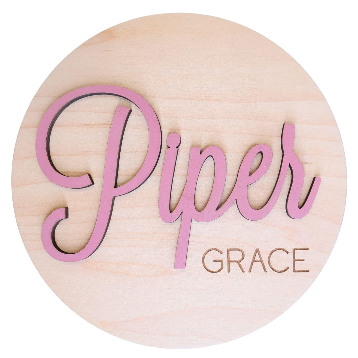 Baby Name Announcement Disc, Custom Newborn Baby Name Hospital Photo Prop, 30 Colors, Personalized Welcome New Baby Name Sign For Hospital Obsidian Home Creations