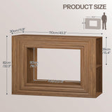 HOOBRO Farmhouse Console Table, 43.3 Inches Entryway Table, Sofa Table, Behind Couch Table with Side Storage Shelving, Hallway Accent Table for Entrance, Living Room, Bedroom, Foyer, Walnut WL87XG01 HOOBRO