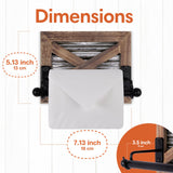 Autumn Alley Rustic Farmhouse Toilet Paper Holder Wall - Farmhouse Bathroom Country Decor Accessories with Warm Brown Wood, Galvanized Metal & Black Adds Western Decor Charm Autumn Alley