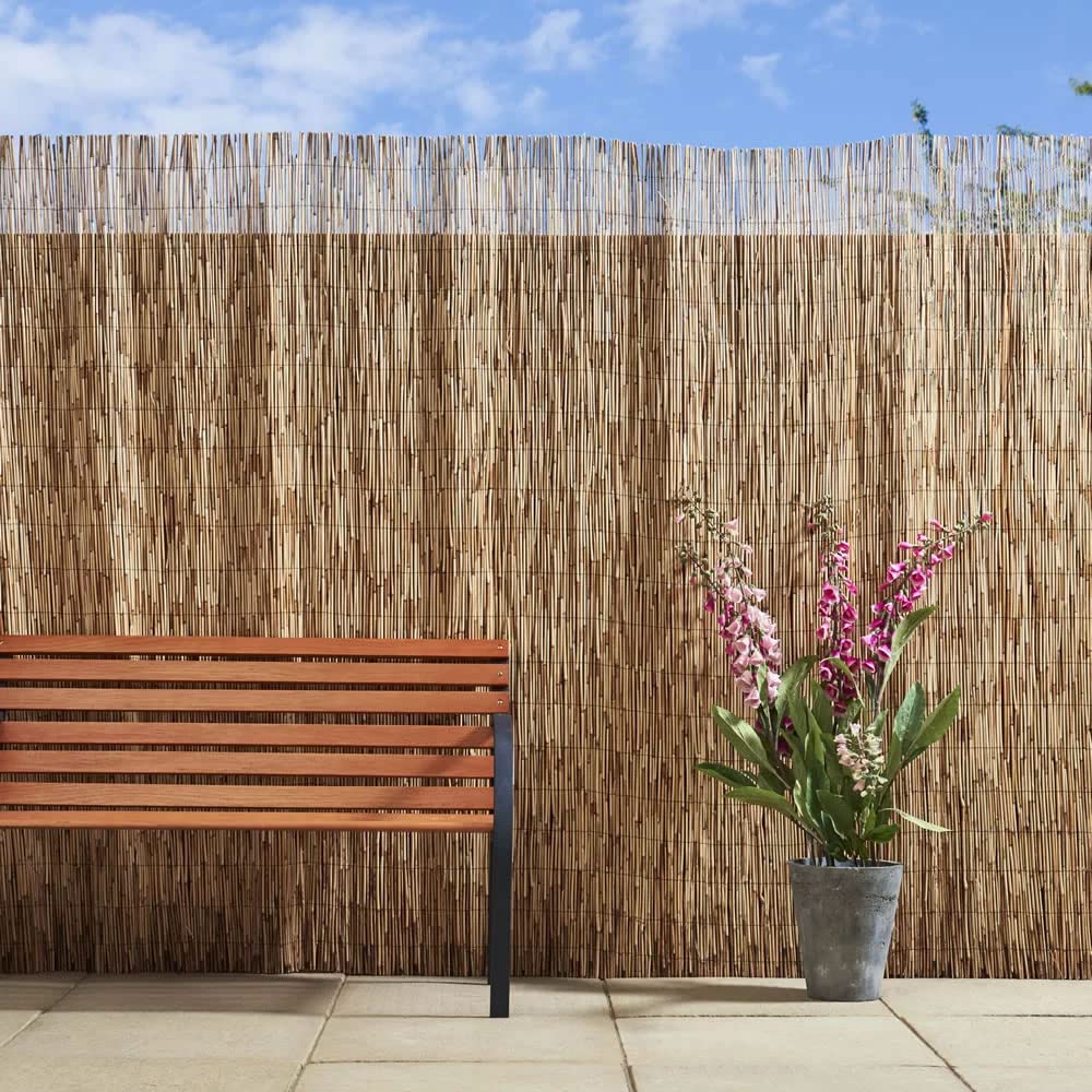 Backyard X-Scapes Natural Reed Fencing Decorative Fence for Backyard Garden Fencing Divider 4 ft H x 8 ft L