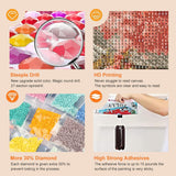 WSLWXSHM Diamond Painting Kits for Adults Truck, Round Full Drill Diamond Art Kits, 5D DIY Paint with Diamonds Crafts for Home Wall Decoration Gifts 12×12Inch, Flower WSLWXSHM