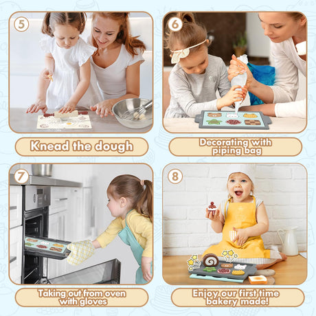 Lehoo Castle Wooden Play Food Set for Kids, Play Kitchen Accessories, Pretend Baking Playset, Cupcakes and Cookie Maker Toys, Preschool Cooking Toys for Toddlers Boys Girls Ages 3+ Lehoo Castle