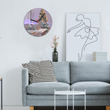 Briwooody 6 Pcs Sublimation Blank Clocks Wood DIY Wall Clock Round Printing Wall Clock Battery Operated Clock for Halloween Christmas Thanksgiving Day School Home Decor(9.8 Inch) Briwooody