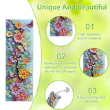 4pcs Diamond Art Bookmarks,Diamond Painting Bookmark Kits for Adult,DIY Gem Art Small Crafts with Rhinestone Tassel,Paint by Diamonds for Graduation Birthday Reader Gifts (Flower) bestact