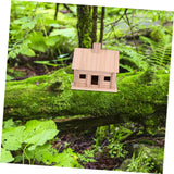 OFFSCH Creative Wooden Bird Nest House for Garden Decoration Unfinished Pine Birdhouse Ornament for Outdoor Birds DIY Paintable Bird Nest for Hummingbirds and Sparrows OFFSCH