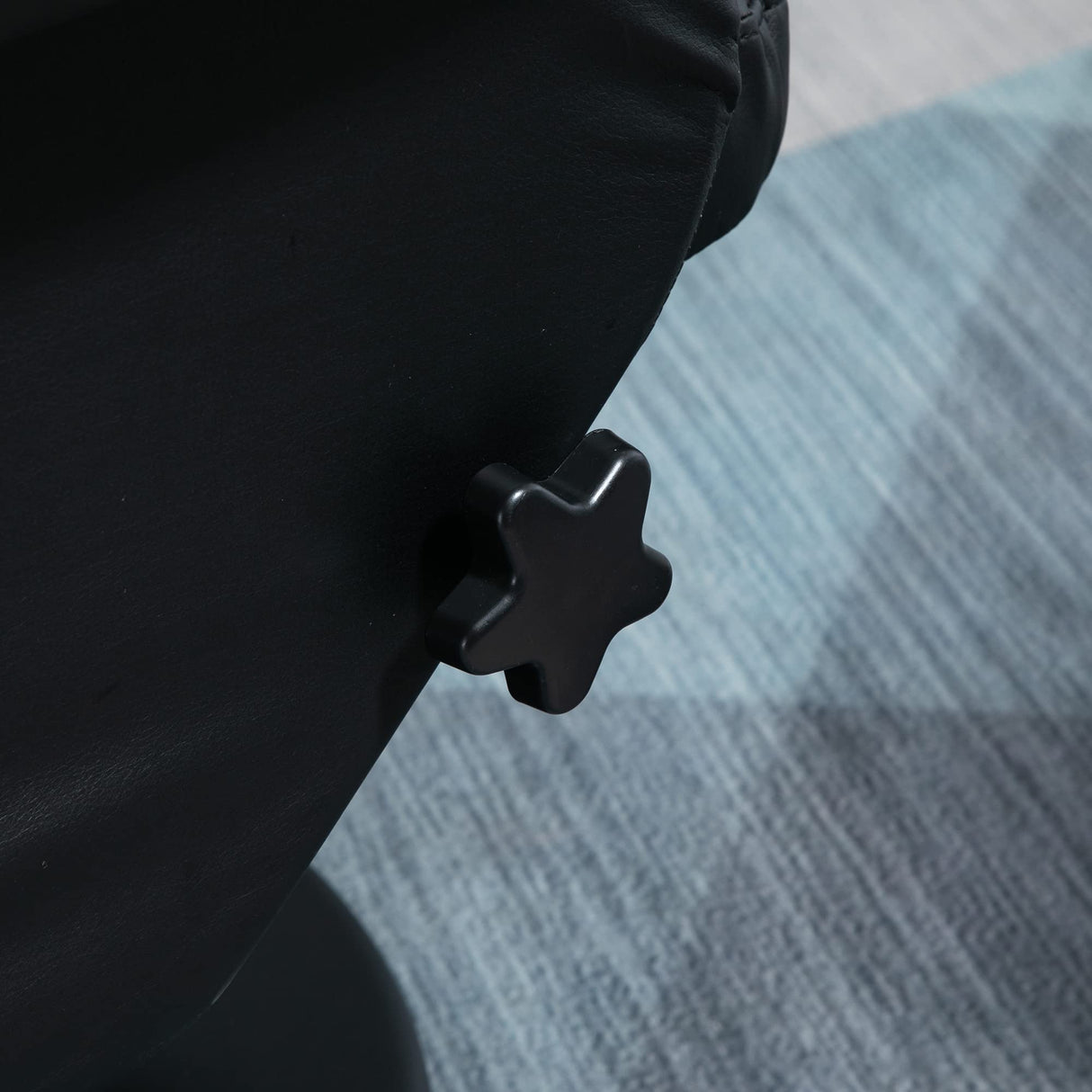 HOMCOM Swivel Recliner with Ottoman, PU Leather Reclining Chair with Ottoman, Upholstered Recliner and Footrest with Wrapped Base for Living Room, Bedroom and Home Office, Black HOMCOM