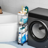 Yieach Slim Rolling Cart with Wheels for Small Spaces,3 Tier Skinny Utility Bathroom Storage Cabinet & Laundry Room Organization,5.1″W Narrow Shelf Unit for Small Spaces,Toilet Side,Office,Kitchen Yieach