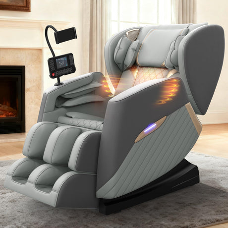 Srfzluxy Massage Chair Full Body, Zero Gravity Massage Chair with 16 Fix Rollers, Auto Massage Program, Foot and Calf Massage, Recliner Chair with Heating, Touch Screen Controller, Bluetooth Speaker Srfzluxy