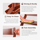 FORNEL Wooden High Chair for Babies and Toddlers - Adjustable Height Easy to Clean Toddler Highchair - Kids Dining Chair from 3 Years to 200 Lb, Grow with Child (Dark Walnut) Fornel