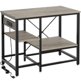 Becuddler 40-50 Gallon Fish Tank Stand with Charging Station, 36x19 Metal Aquarium Stand with 3-Tiers Adjustable Storage Shelves, 6-Legs Reptile Terrarium Stand, 660 LBs Becuddler