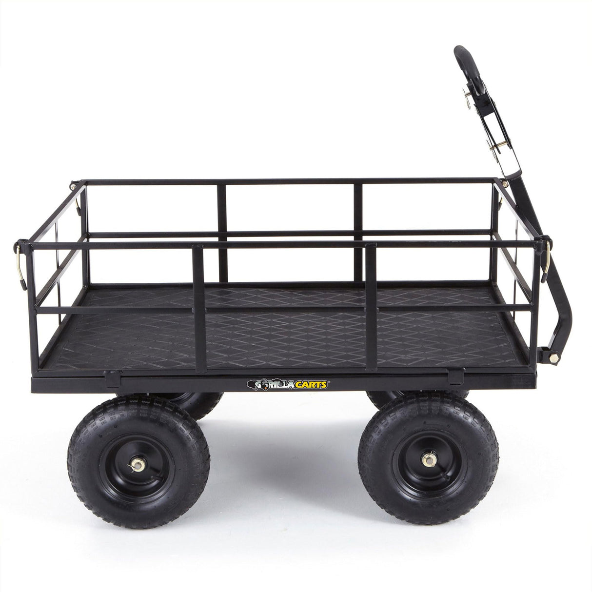 Gorilla Carts Heavy Duty Utility Cart, All Terrain Garden Wagon, 1200 Lb, Black Gorilla Carts