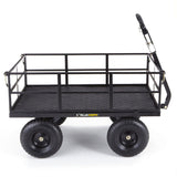Gorilla Carts Heavy Duty Utility Cart, All Terrain Garden Wagon, 1200 Lb, Black Gorilla Carts
