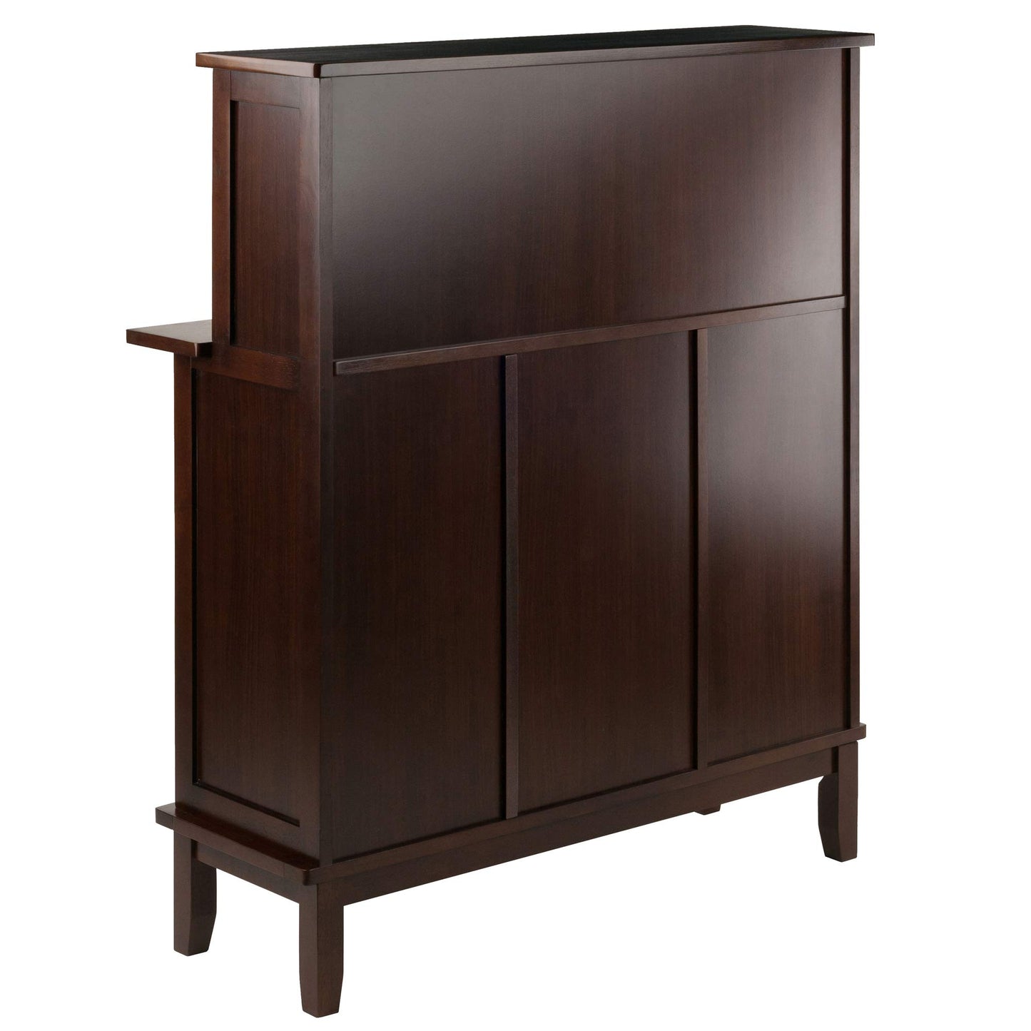 Winsome Beynac Bar Cappuccino Wine Cabinet - WoodArtSupply