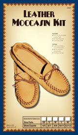 Realeather Adult Moccasin Leathercraft Kit, 12-13, Saddle Tan Brown Realeather