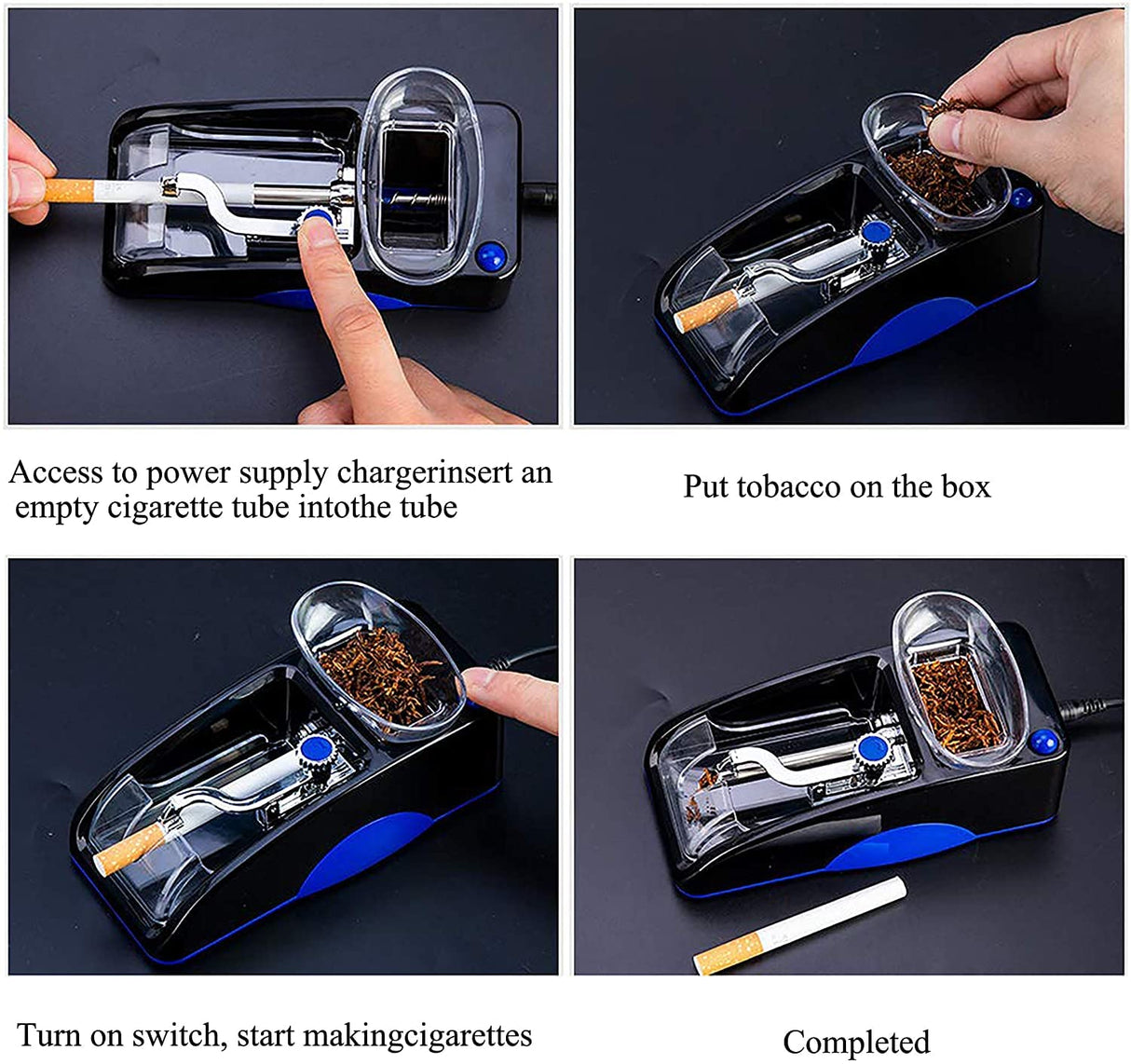 NEWTRY Cigarette Rolling Machine, Electric Automatic Injector for Tobacco NEWTRY