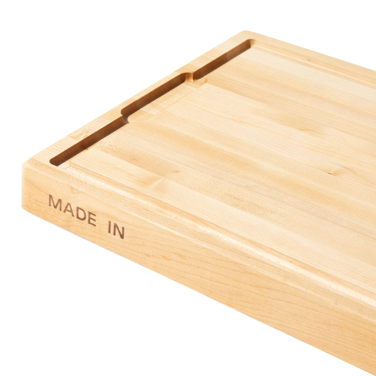Made In Cookware - Butcher Block - Maple Wood - Crafted in USA - Thick Charcuterie Board with Side Handles - 17.75x11.75" Made In
