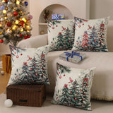DFXSZ Christmas Pillow Covers 18x18 Inch Set of 2 Christmas Tree Decorations Throw Pillows Winter Xmas Decor for Home Couch TH-35B18 DFXSZ