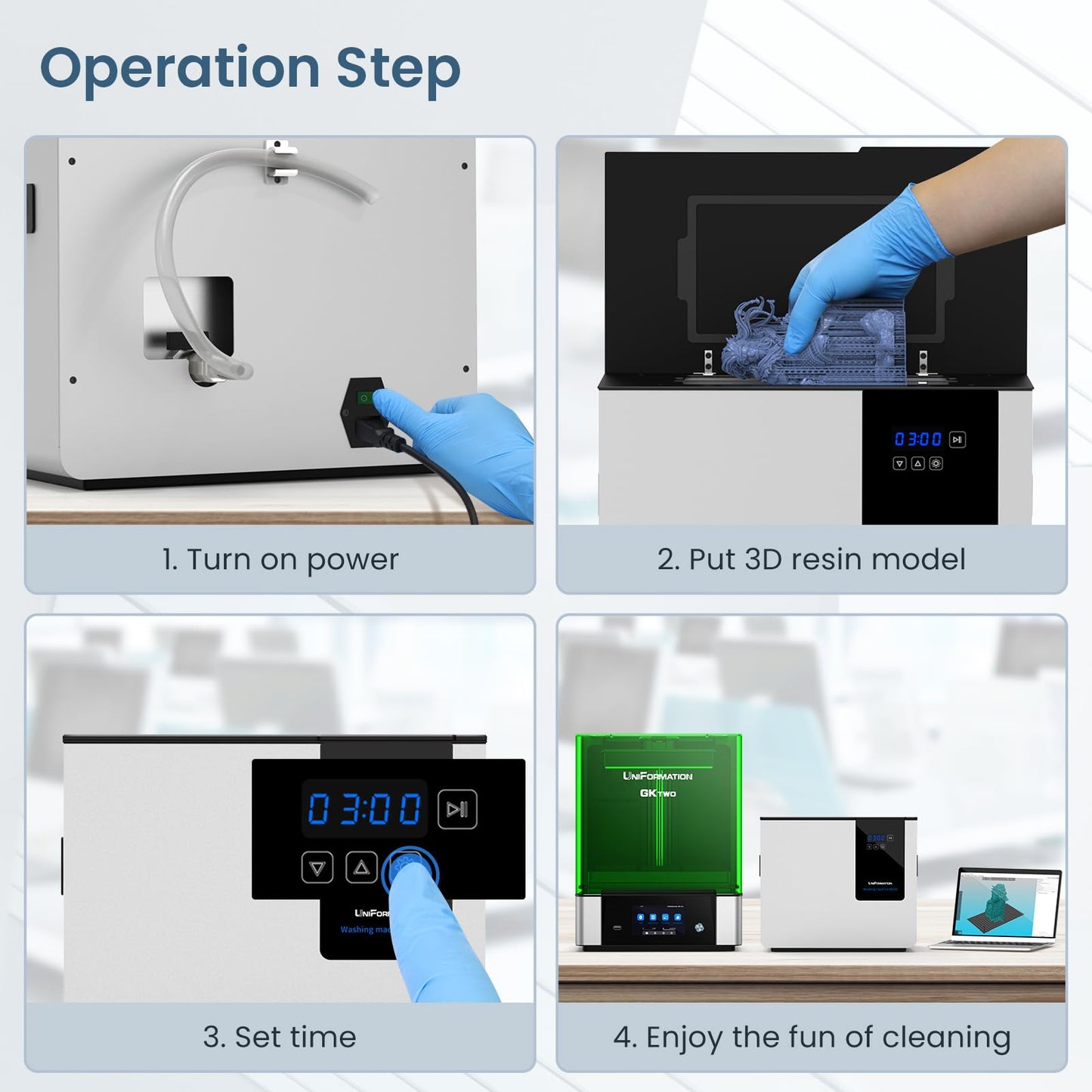 Wash Station Machine for Printer Resin,Ultrasonic Cleaning Technology Dual Cleaning & Detergent Saving 50%&GKtwo 3D Printed Models Washing LCD/DLP/SLA Large Size 17 x 10 x 15 in - WoodArtSupply