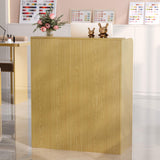OmySalon Reception Desk with Counter, Small Front Desk w/Lockable Drawer, Wooden Modern Reception Table for Salon Lobby Office Home (Original Wood, 32) OmySalon