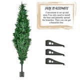 Gloreyan 22Inch Artificial Christmas Tree Green Tabletop Christmas Tree with Plastic Stand Mini Xmas Pine Tree for Party Supplies Indoor Outdoor Holiday Home Decoration Gloreyan