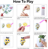 sinceroduct 5D Diamond Art Stickers for Kids, 18 Pcs Insect & Animal Sticker Kits, Eco-Friendly DIY Craft Set for Creative Skills Development sinceroduct