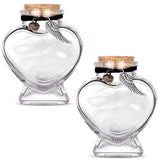 Eaasty 2 Sets Memorial Bottle for Pet Hair, Pet Fur Keepsake Fur Memorial, Clear Dog Cat Fur Keepsake, Pet Urn Glass Bottles with Cork Stopper(Cat) Eaasty