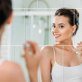 Flexible Mirror Sheets Self Adhesive Non Glass Mirror Tiles Mirror Stickers for Home Wall Decor (10 Pieces, 6 x 9 Inches) Zonon