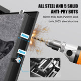 Marcree Biometric Rifle Gun Safe, Quick Access 5-6 Long Gun Safes with Removable Shelf, Gun Cabinets for Home Rifles and 3 Pistols with Mute Function, Inner Lock Box, Anti-Theft Alarm System Marcree