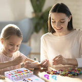 Peirich Friendship Bracelet Making Beads Kit, Letter Beads,22 Multi-Color Embroidery Floss Over 1900 pcs A-Z Alphabet Beads Beads Bracelets String Kit for Jewelry Making Christmas Birthday Gifts Peirich