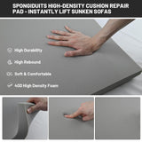 Spongiduits Couch Cushion Support for Sagging Seat - 20" x 20" High-Density Curved Foam Sofa Cushion Support Board, Couch Supporter for Under The Cushions, Grey Set of 3 Spongiduits