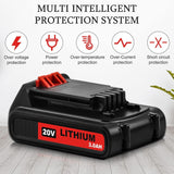 2 Pack 20Volt 3.0Ah MAX LBXR20 Repalcement for Black and Decke 20v Lithium Battery Compatible with Black and decker 20v battery LB20 LBX20 LST220 LBXR2020-OPE LBXR20B-2 LB2X4020 Cordless Tool（red） Enermall