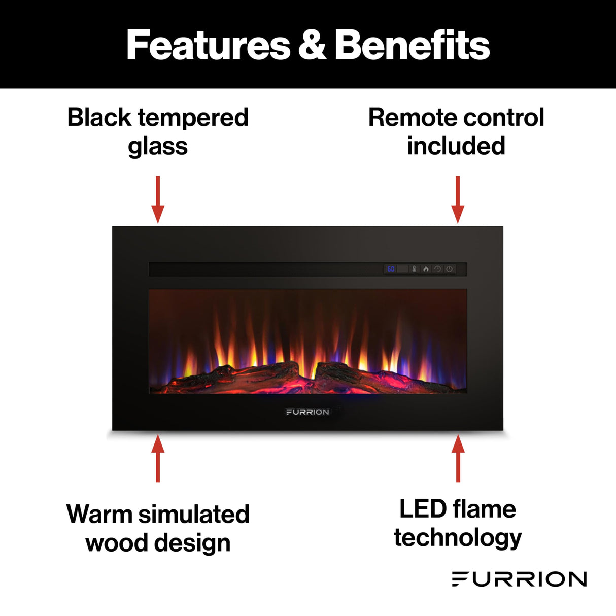 Furrion 30" Electric Fireplace for RV-FF30SW15A-BL Furrion