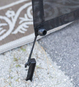 EXCELFU RV Awning Sun Shade Screen with Zipper 13' x 9'（Fit for 14', RV Awnings Shade Screen with Zipper Camper Trailer Black Mesh Sun UV Blocker Complete Kits EXCELFU