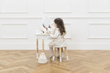 Le Toy Van - Wooden Vanity Table with Vanity Mirror and Vanity Chair - Bedroom Furniture - Victorian Style Oval Dressing Table Mirror - Desk with Le Toy Van