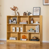 Giantex 8 Cube Bookcase, Freestanding 3-Tier Open Bookshelf, Modern Storage Display Cabinet, Wood Cube Storage Organizer for Living Room, Kid’s Room, Burlywood Giantex